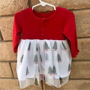 Mini Ollie baby christmas tree tutu skirted bodysuit 9-12M EB